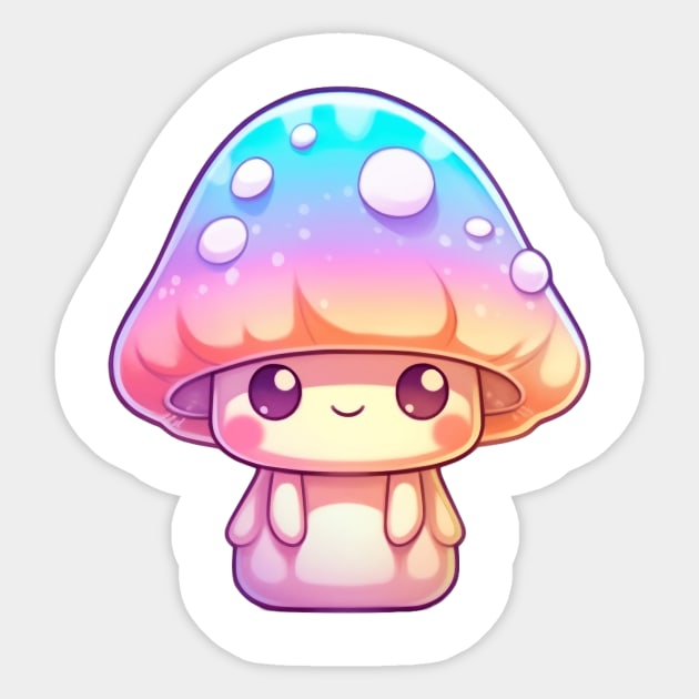 Cute Psychedelic Mushroom Sticker by HMMR-design